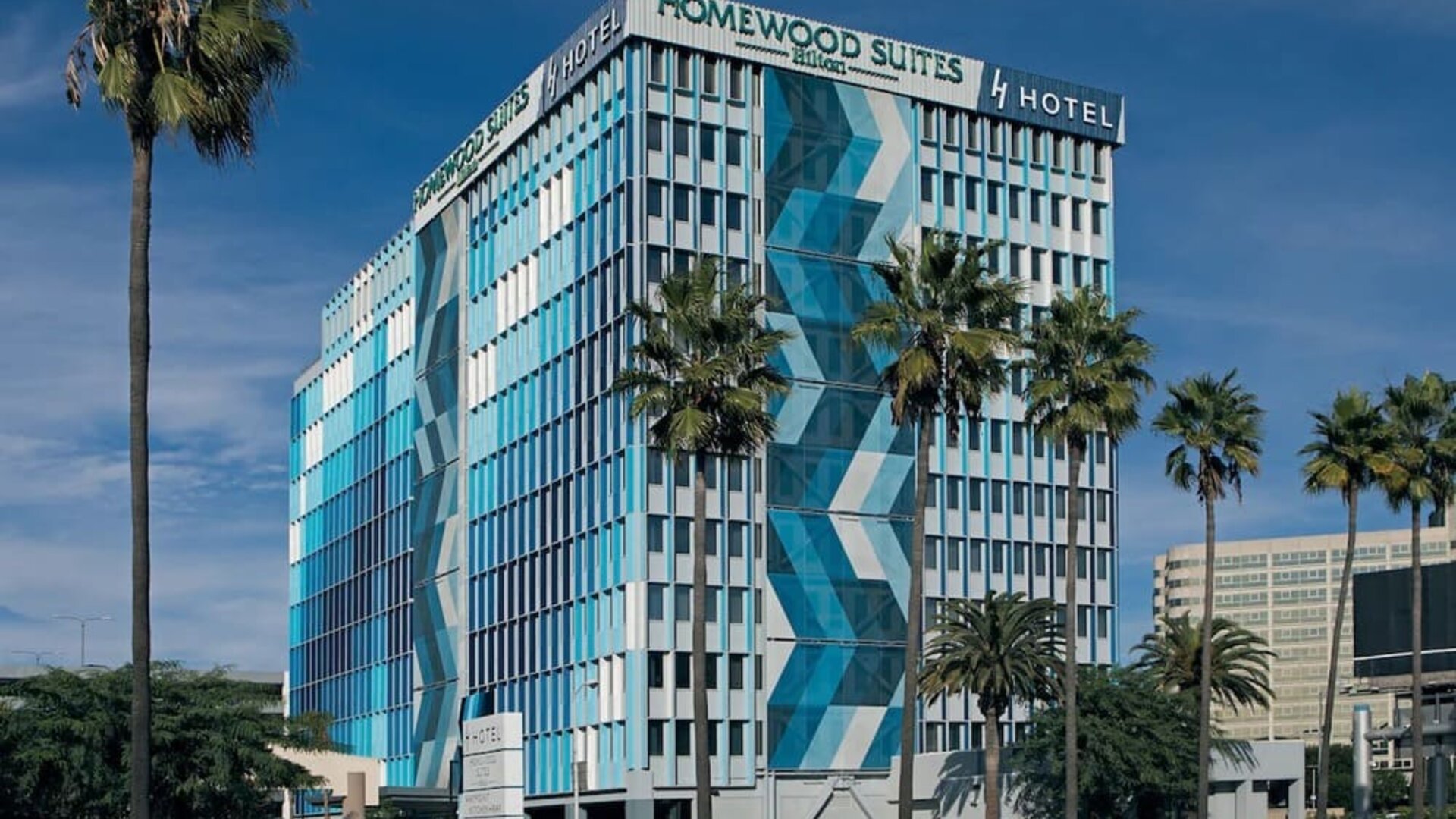 Hotel exterior at Homewood Suites By Hilton Los Angeles International Airport.