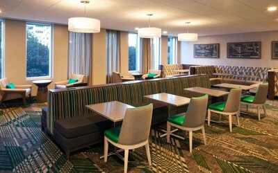 Dining area at Homewood Suites By Hilton Los Angeles International Airport.