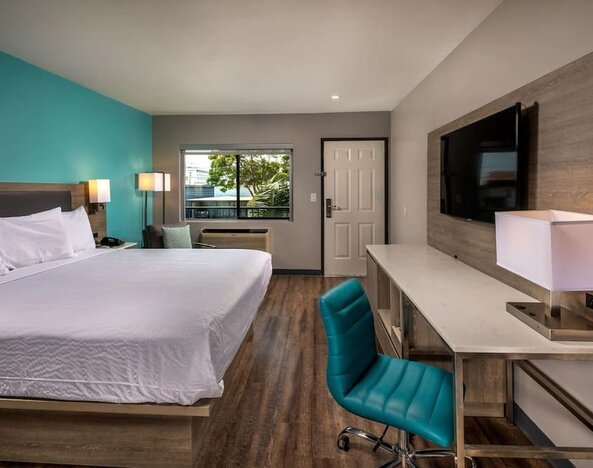 Day use room with work desk at Travelodge LAX By Wyndham.