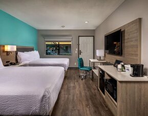 Day use twin room with work desk at Travelodge LAX By Wyndham.