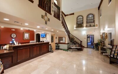 Reception at Casa Rosa Inn.