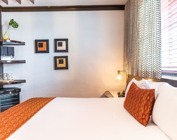 King bed at Hotel Chelsea, A South Beach Group Hotel.