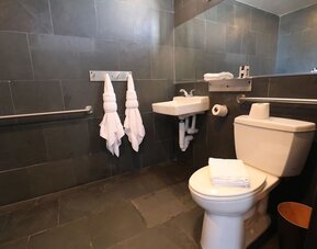 Private guest bathroom at Hotel Chelsea, A South Beach Group Hotel.