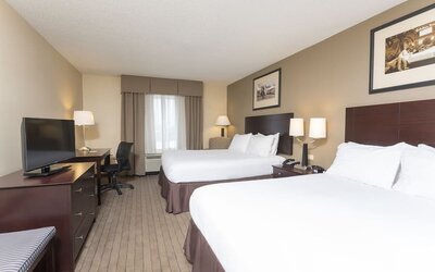 Day use twin room with workdesk at Holiday Inn Aurora North- Naperville.