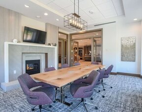 Professional meeting room at Hilton Garden Inn Cincinnati Midtown.