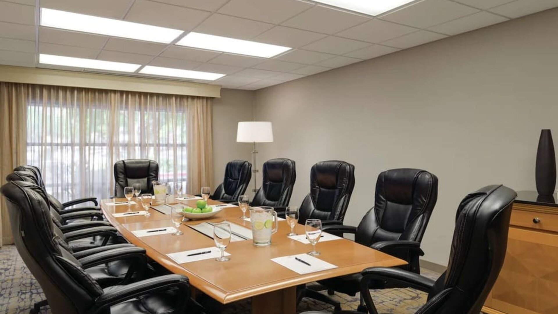 Professional meeting room with ergonomic chairs at Hilton Scottsdale Resort & Villas.