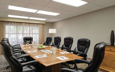 Professional meeting room with ergonomic chairs at Hilton Scottsdale Resort & Villas.