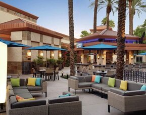 Outdoor lounge seating at Hilton Scottsdale Resort & Villas.