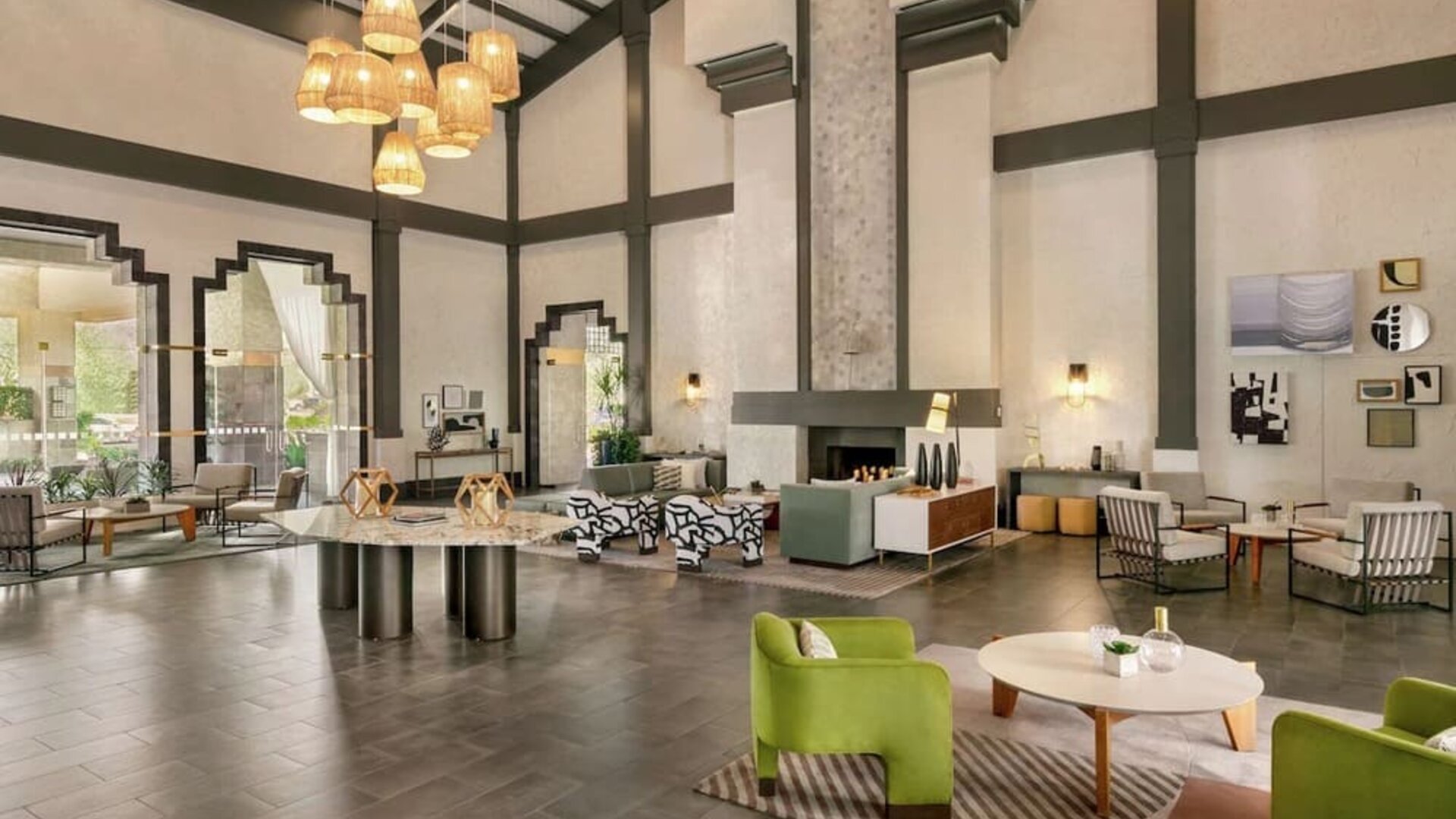Lobby lounge area at Hilton Scottsdale Resort & Villas.