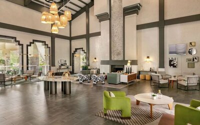 Lobby lounge area at Hilton Scottsdale Resort & Villas.