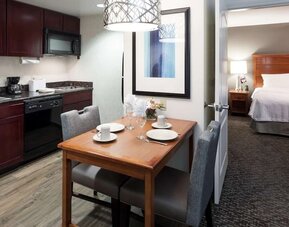 Day use suite with in-room kitchen and lounge area at Homewood Suites By Hilton Agoura Hills.