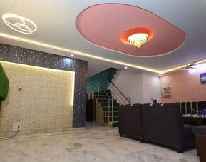Reception desk at Hotel NoVo Agra.
