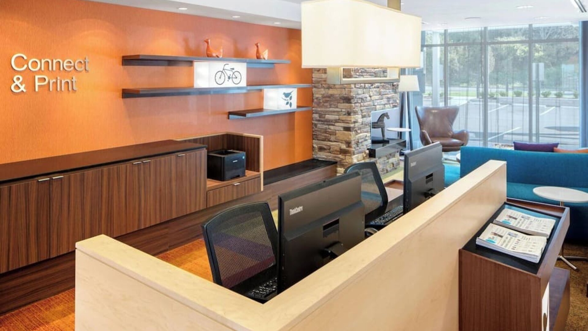 Business center at Fairfield Inn & Suites By Marriott North Bergen.