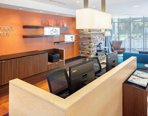 Business center at Fairfield Inn & Suites By Marriott North Bergen.