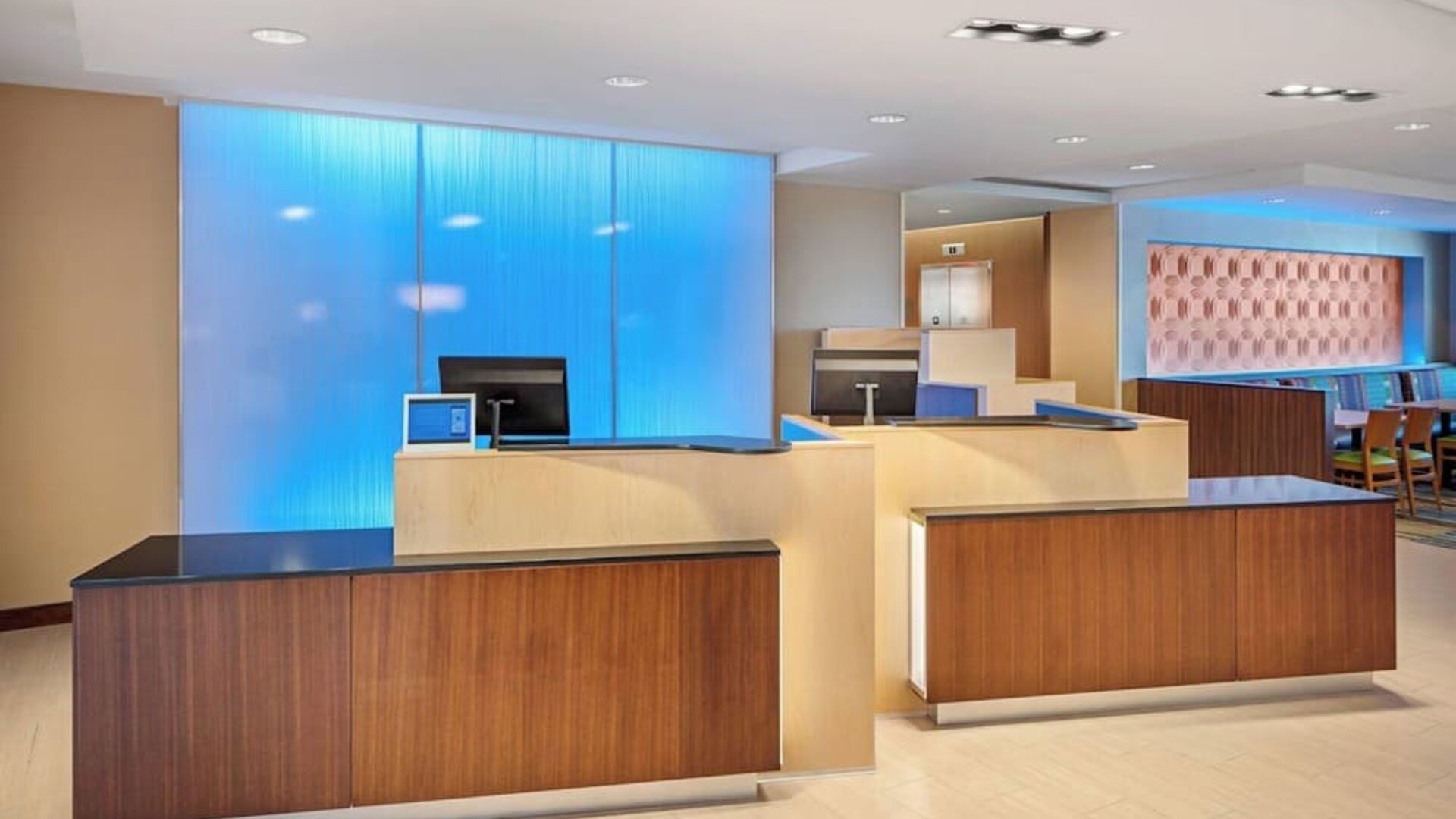 Reception desk at Fairfield Inn & Suites By Marriott North Bergen.
