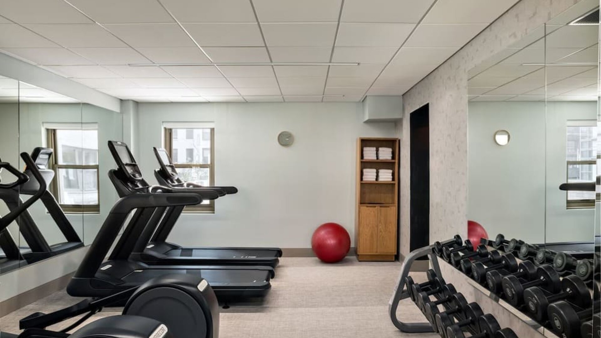 Well equipped fitness center at Kimpton Theta New York - Times Square.