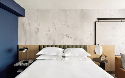 King bed at Kimpton Theta New York - Times Square.|