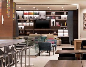 Hotel workspace at Tru By Hilton Denver Downtown Convention Center.