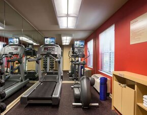 Well equipped fitness center at Sonesta Simply Suites Phoenix Scottsdale.