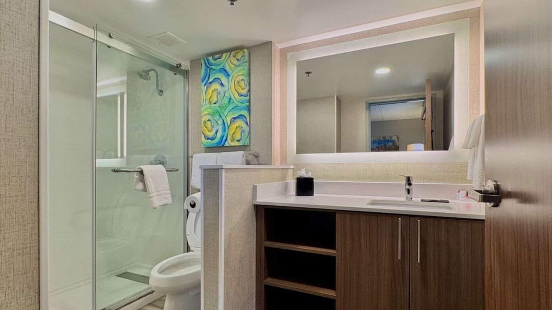 Private guest bathroom at MainStay Suites Oak Brook Terrace - Chicago.