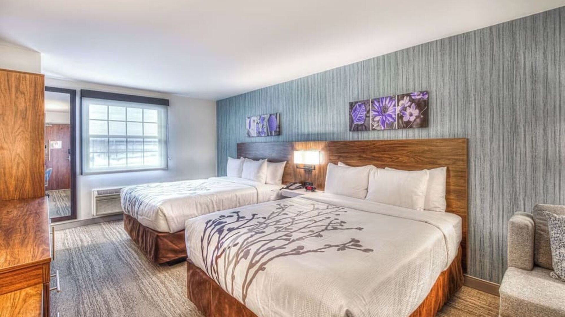 Day use twin room at Sleep Inn Oakbrook Terrace.