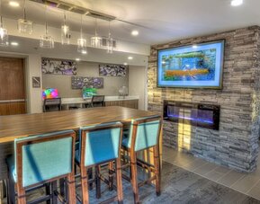 Lobby workspace at Sleep Inn Oakbrook Terrace.