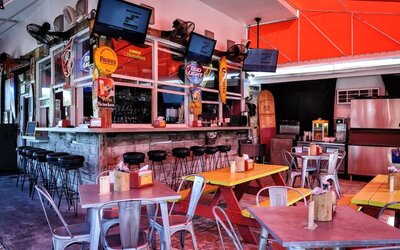 On-site bar and lounge area at Hollywood Beach Suites, A South Beach Group Hotel.