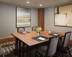 Professional meeting room at Hilton Short Hills.
