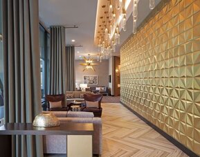 Lounge seating at H Hotel Los Angeles, Curio Collection By Hilton.