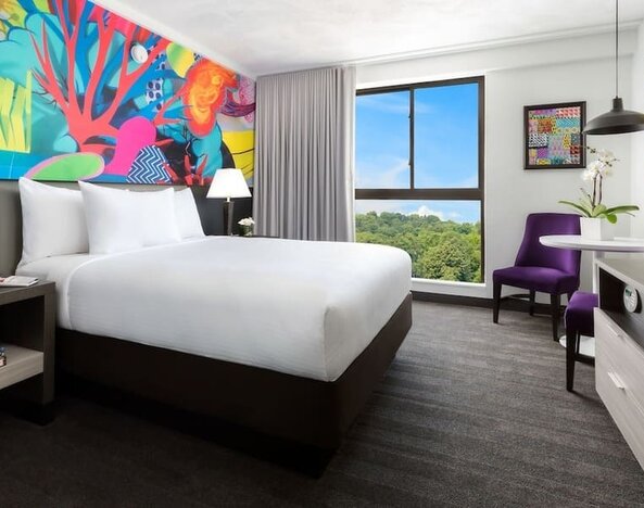 Day use room with natural light at Hotel Studio Allston.