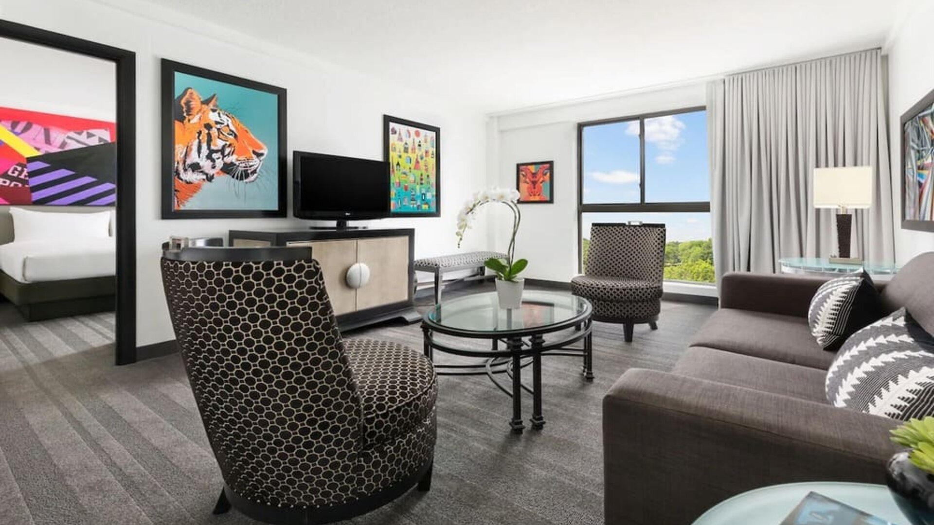 Day use room with living area at Hotel Studio Allston.