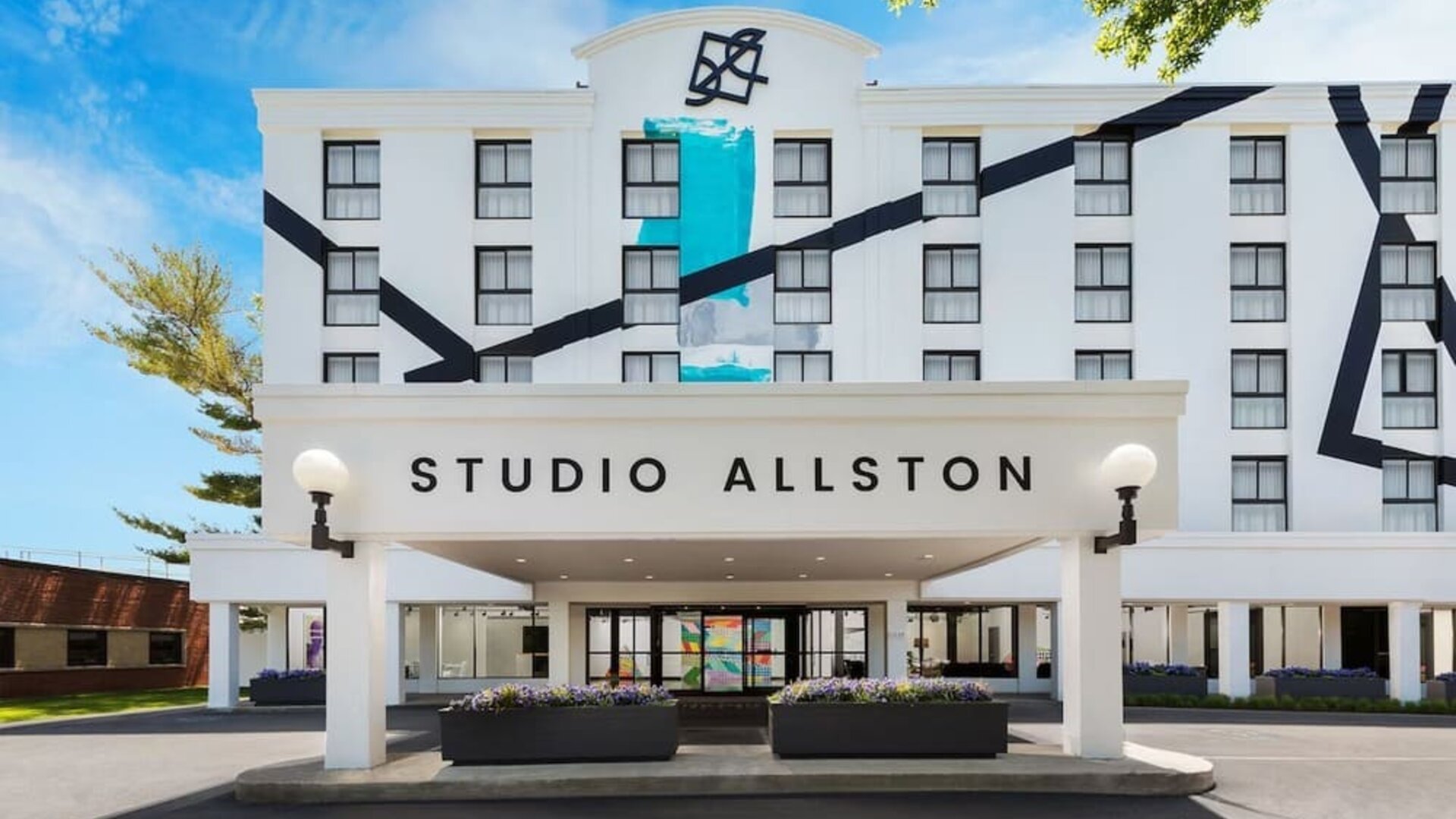 Hotel exterior at Hotel Studio Allston.