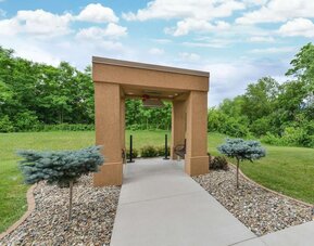 Courtyard at Hampton Inn Iowa City/University Area. 