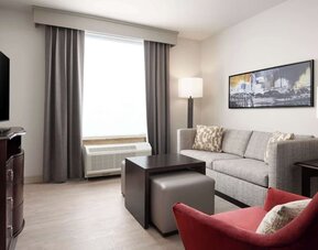 Day use suite's with lounge seating and workspace at Homewood Suites By Hilton Shreveport / Bossier City, LA.