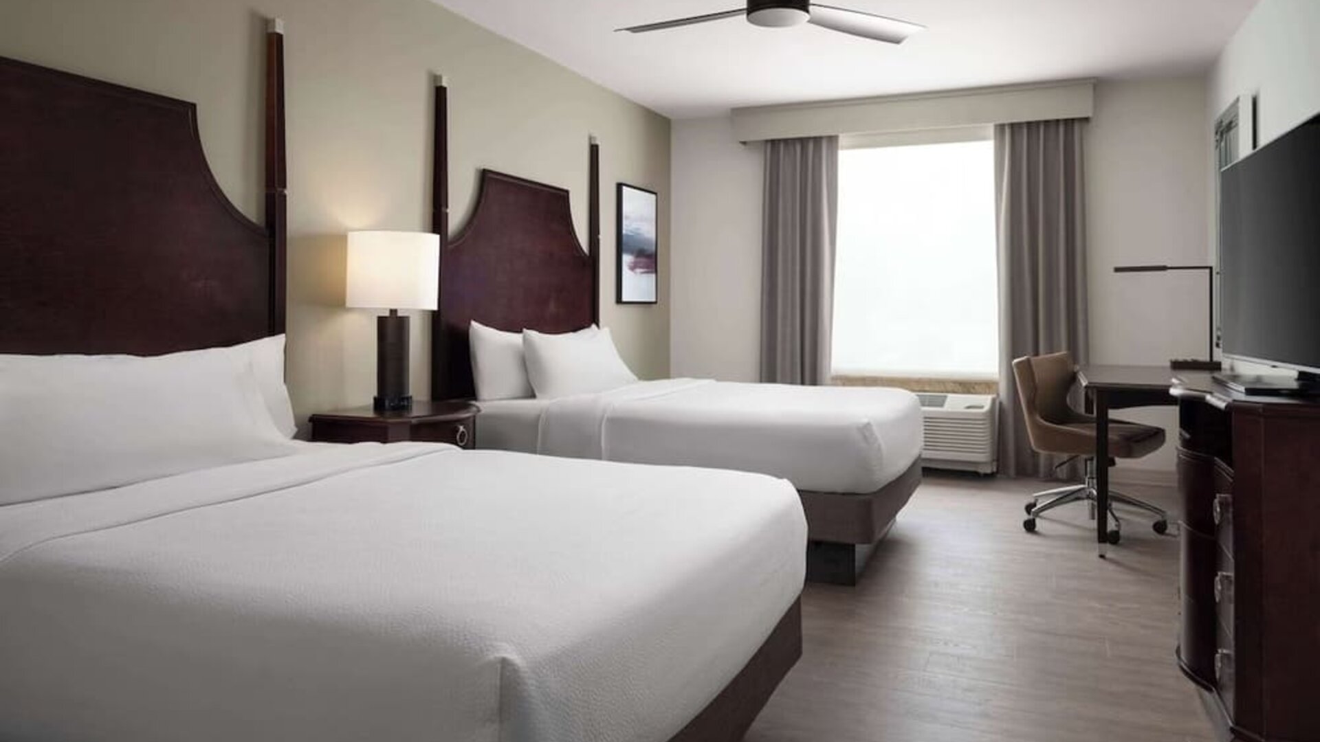 Day use twin room with work desk at Homewood Suites By Hilton Shreveport / Bossier City, LA.