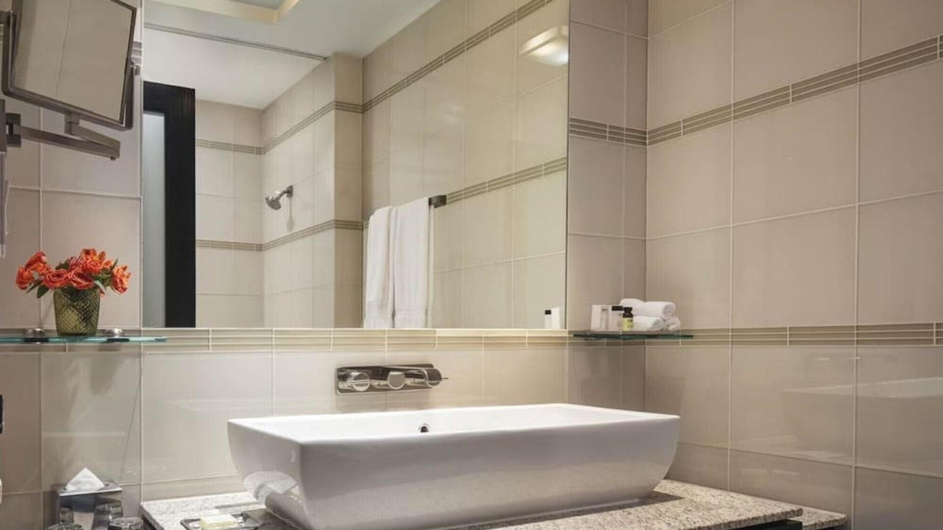 Private guest bathroom at Royalton Park Avenue.