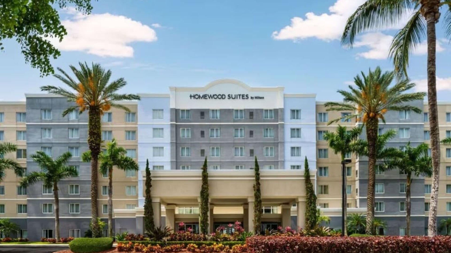 Hotel exterior at Homewood Suites By Hilton Miami Airport-Blue Lagoon.