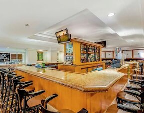 Hotel bar at Hilton Los Angeles Airport.