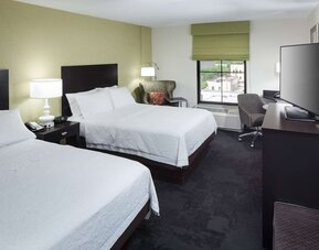 Day use twin room with work desk at Hampton Inn & Suites Gainesville-Downtown.