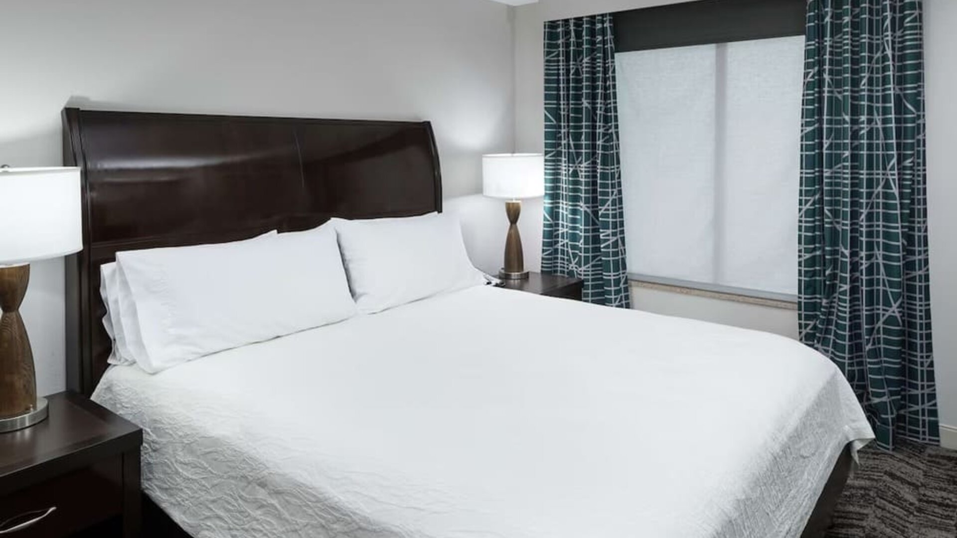 King bed at Hilton Garden Inn Dothan.