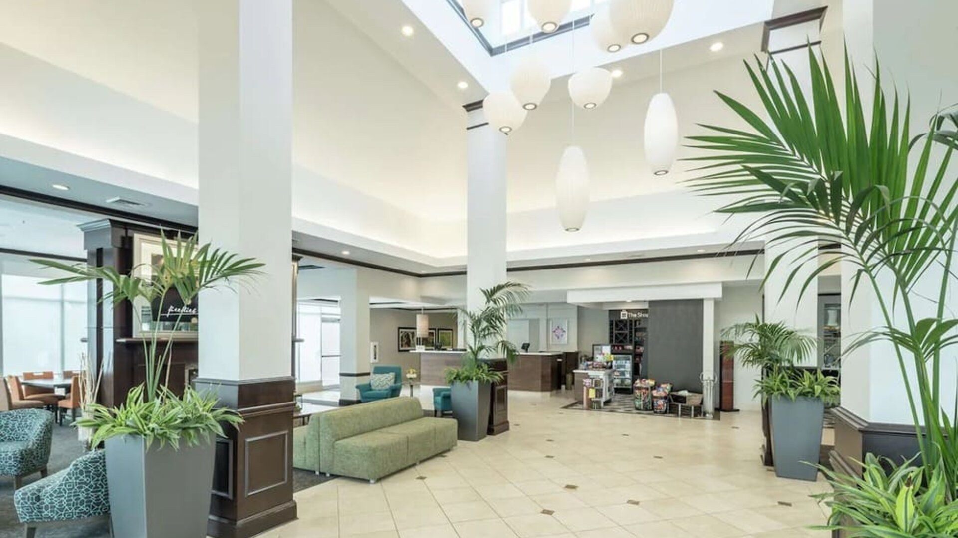 Hotel lobby at Hilton Garden Inn Dothan.