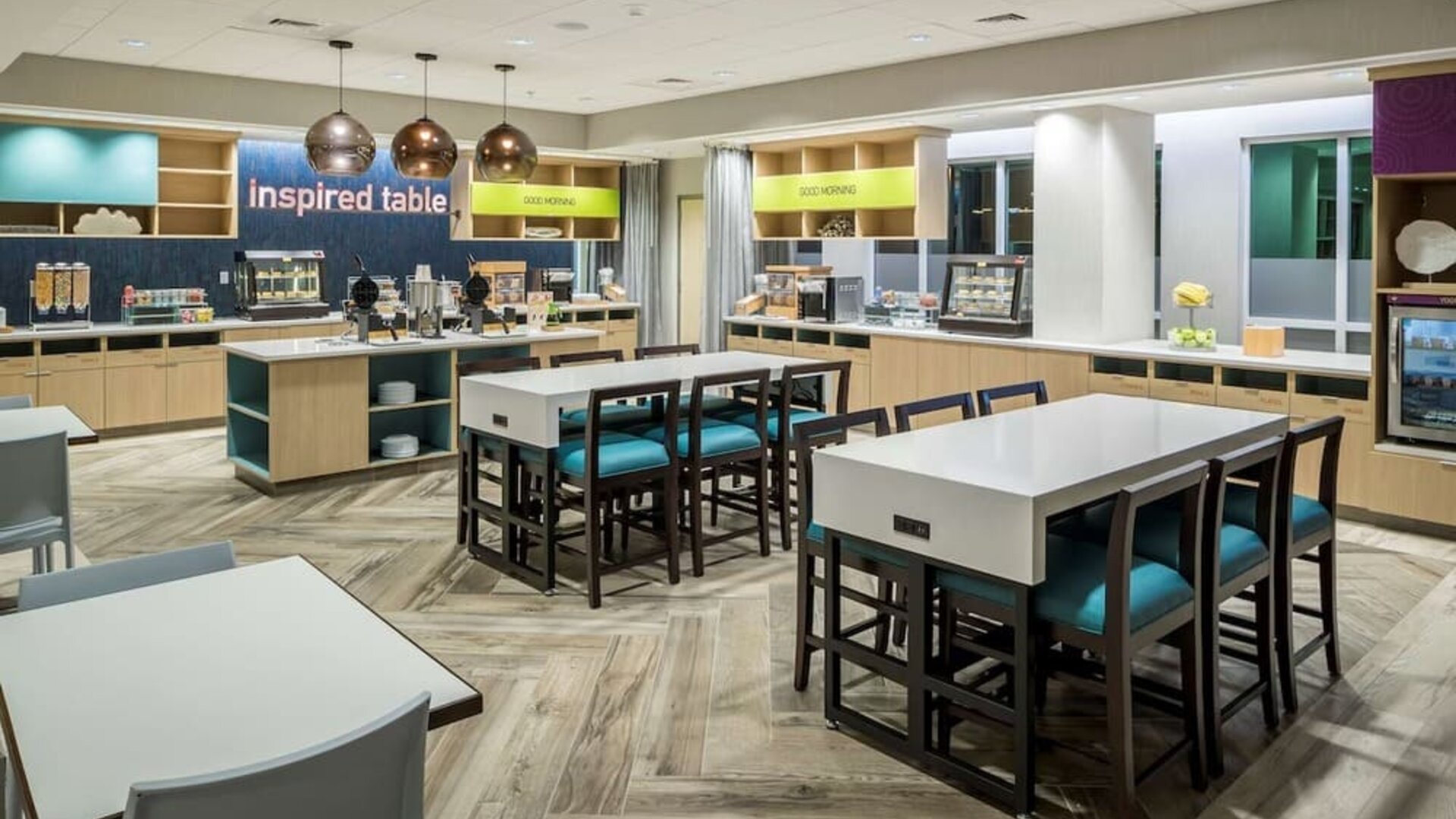 On-site restaurant at Home2 Suites By Hilton Cape Canaveral Cruise Port.