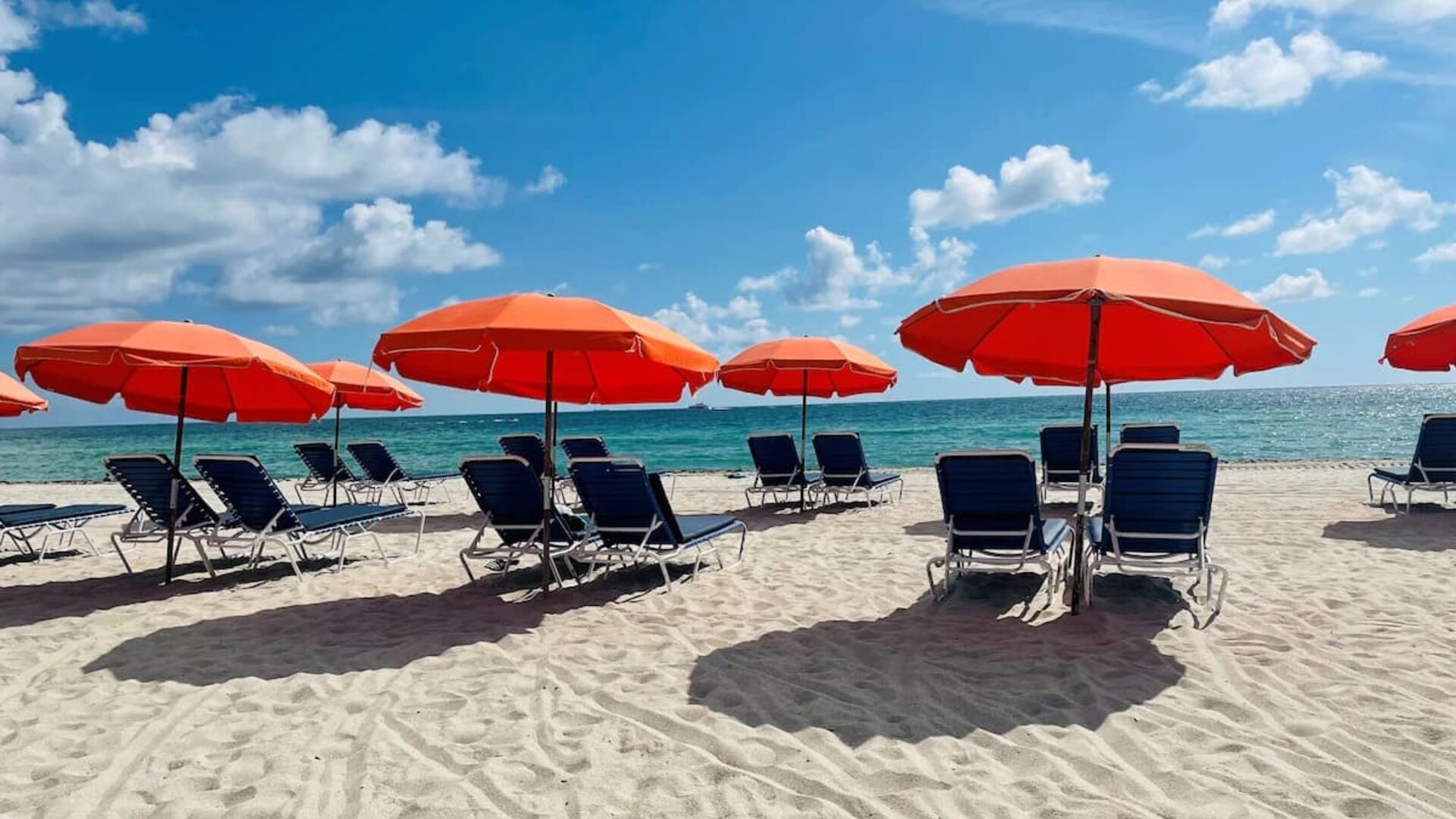 Beach seating at Circa 39 Hotel.