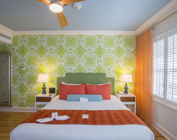 King bed at Circa 39 Hotel.