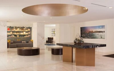 Hotel lobby at Stanford Court San Francisco.