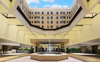 Hotel patio at Stanford Court San Francisco.