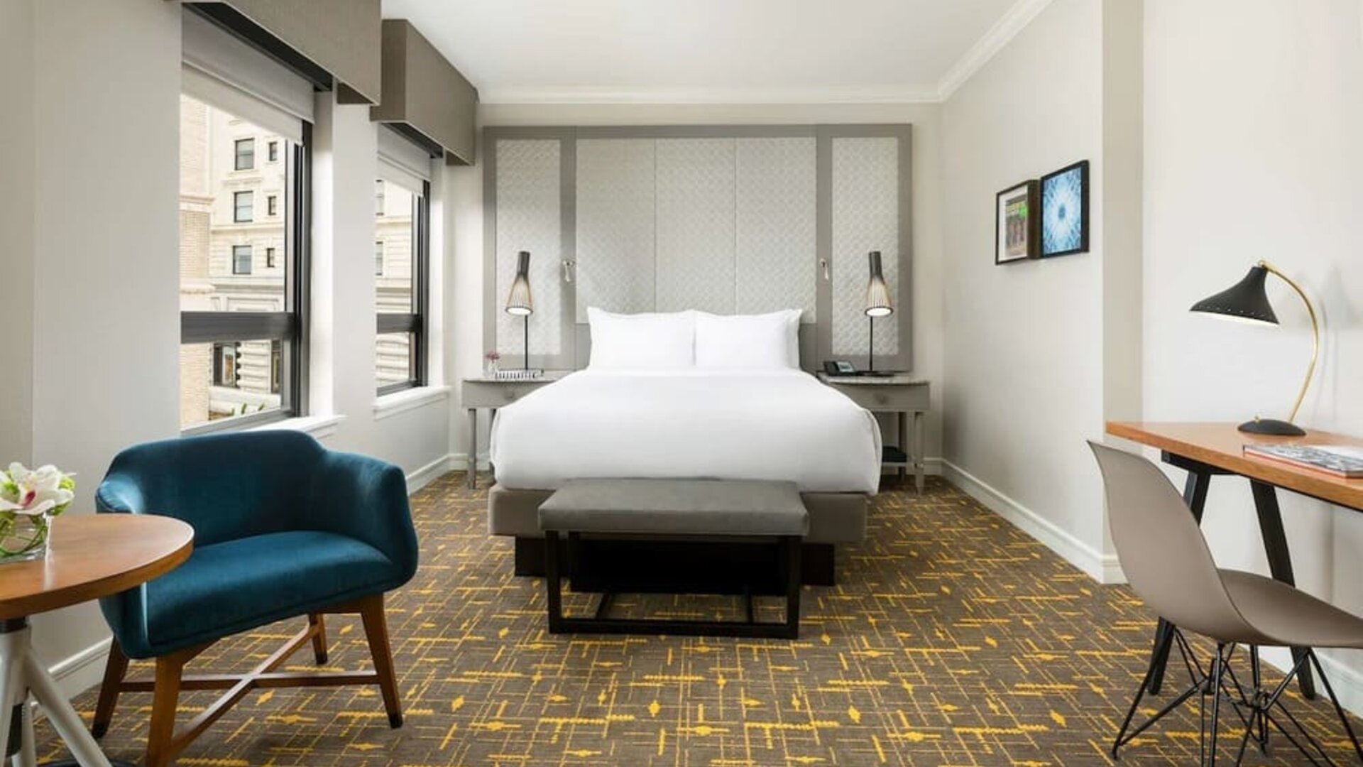 King bed at Stanford Court San Francisco.