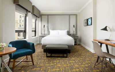 King bed at Stanford Court San Francisco.