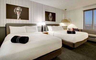 Day use twin room at The Rose Hotel Chicago O’Hare, Tapestry Collection By Hilton.