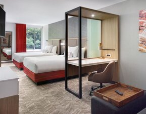 Day use twin room with workspace at 	SpringHill Suites Atlanta Northwest.